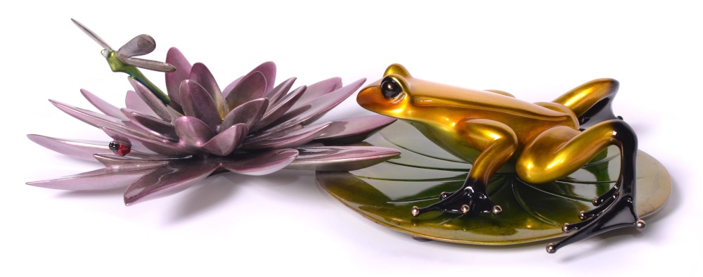Buy Water Lotus Frogman Tim Cotterill Bronze Sculpture wildlife