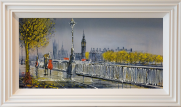 Strolling Down Embankment Nigel Cooke Original Painting