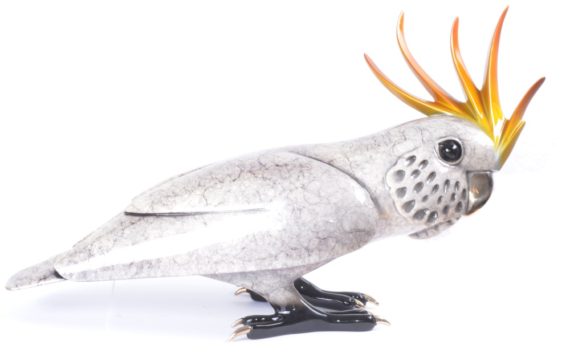 Caruso Frogman Tim Cotterill Bronze Sculpture cockatoo wildlife art