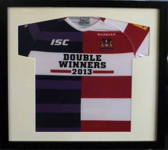 sports shirt framing rugby Wigan Warriors