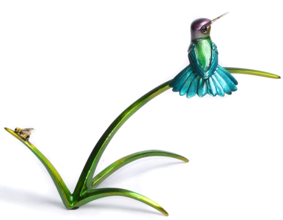 Emerald Jose Munoz Bronze Sculpture hummingbird