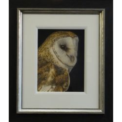 Midnight Valerie Simms Original Painting owl wildlife art