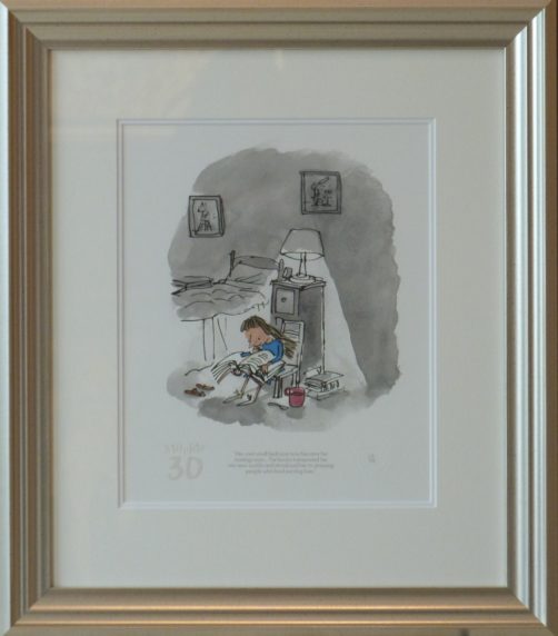 Her Own Small Bedroom Quentin Blake Limited Edition Print framed roald dahl