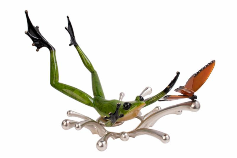 Splashdown Frogman Tim Cotterill Bronze Sculpture frog
