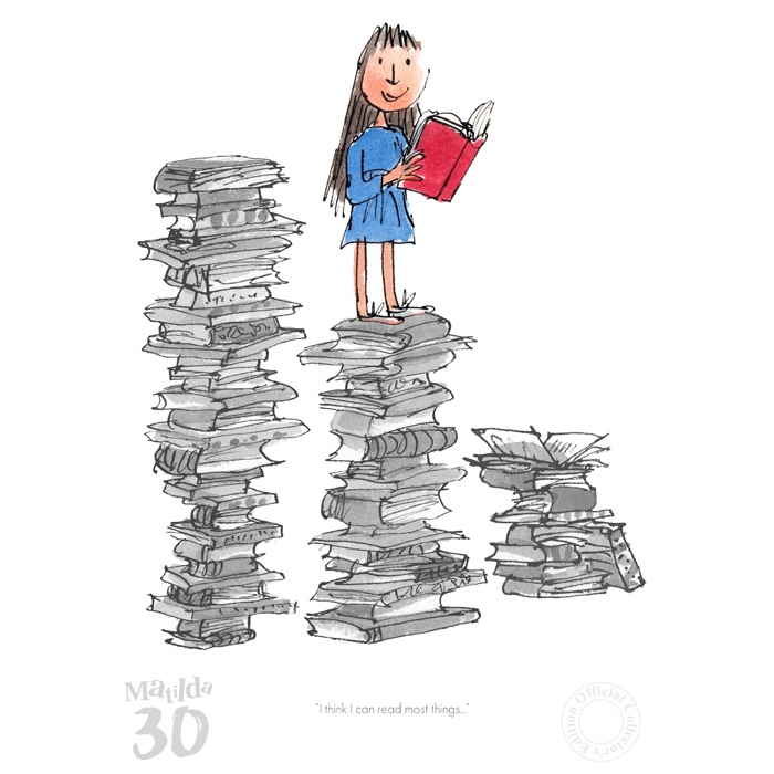I Think I Can Read Most Things Quentin Blake Limited Edition Print Roald Dahl