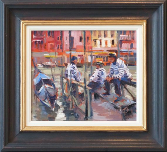 Waiting for the Punters Trevor Lingard Original Painting