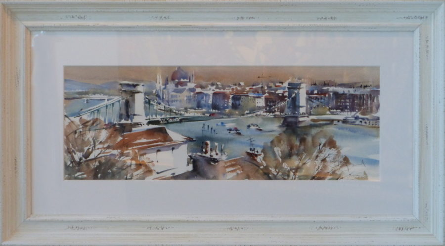 Bridges Over the Danube Trevor Lingard Original Painting