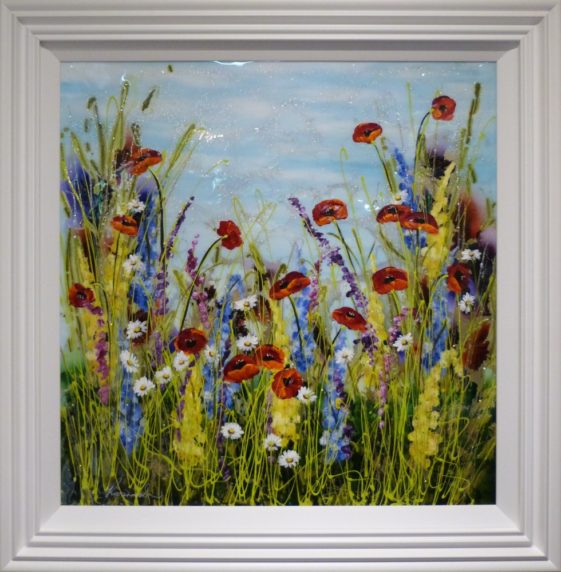 rozanne bell original painting summer meadow flower art