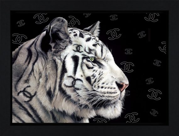catwalk couture hayley goodhead limited edition print oh a white tiger channel logo print