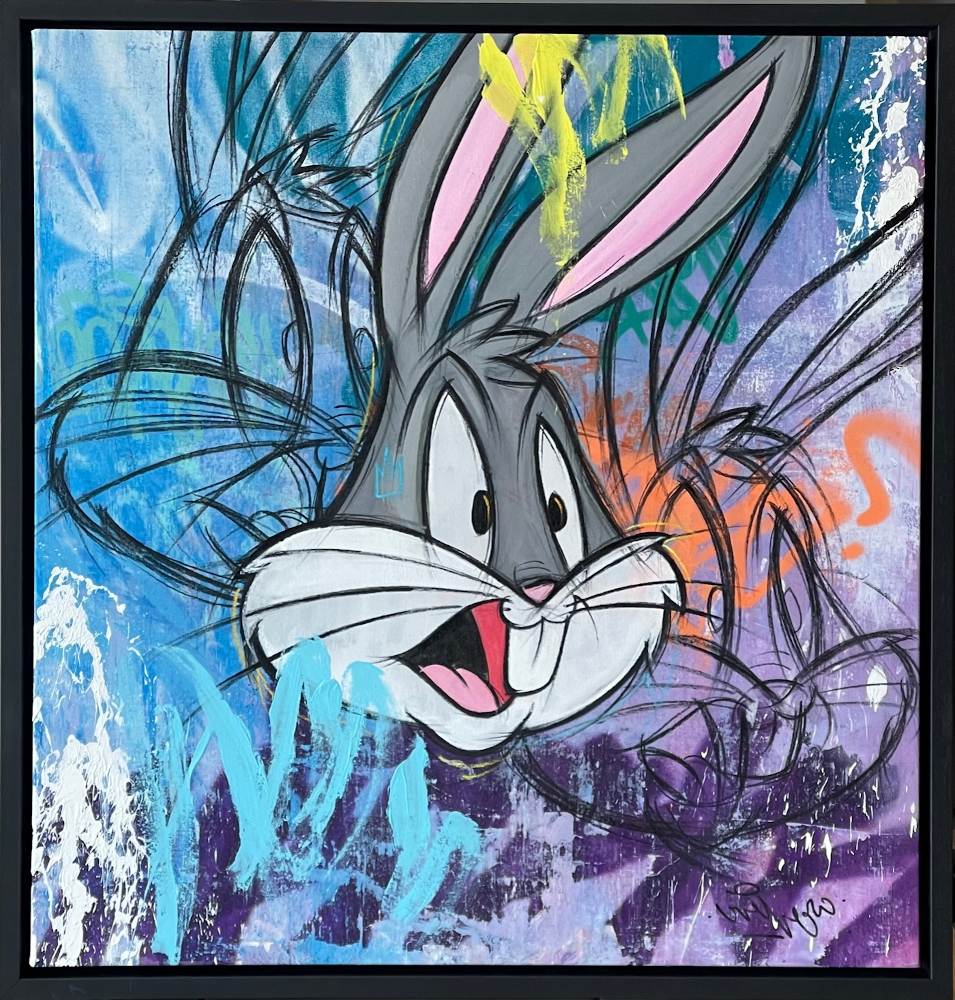 bugs bunny urban contemporary art mr. oreke original painting