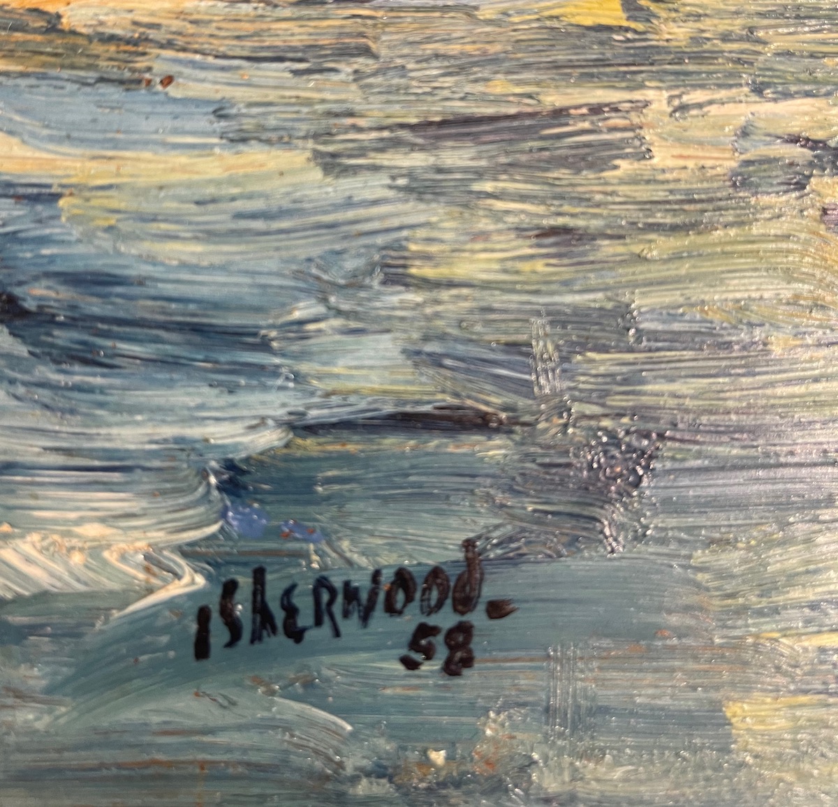 liverpool docks painting by Isherwood