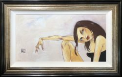 Ask Me To Stay todd white limited edition print brunette girl art