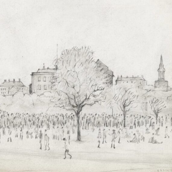 original drawing sketch by L S Lowry