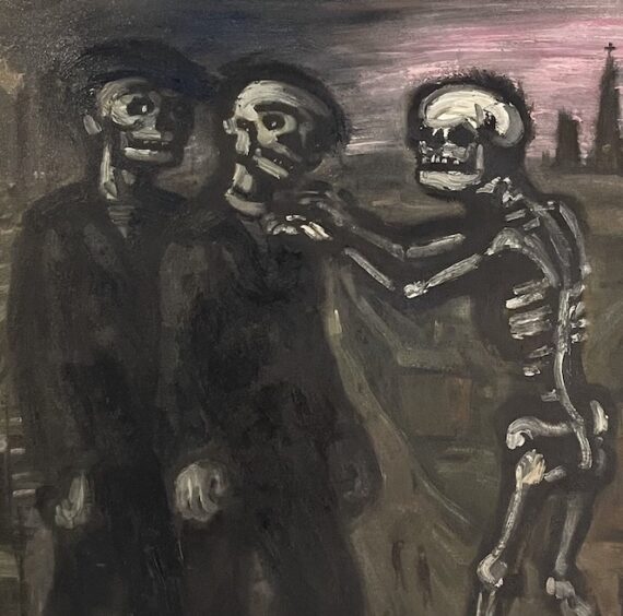 Theodore Major Original Skeleton Painting
