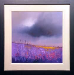 original lavender lilac purple painting by barry hilton
