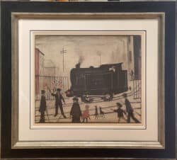 L S Lowry Level Crossing Signed Limited Edition Print